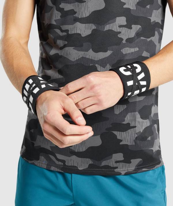 Panske Zdvíhacie Popruhy Gymshark Lifting Straps Self Tie Čierne | DR7819023